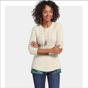 CAbi Style 3157 Lace Up Sweater